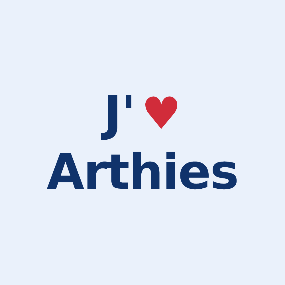 Sticker personnalisé Arthies — design J'aime Arthies