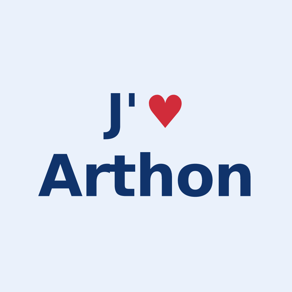 Sticker personnalisé Arthon — design J'aime Arthon