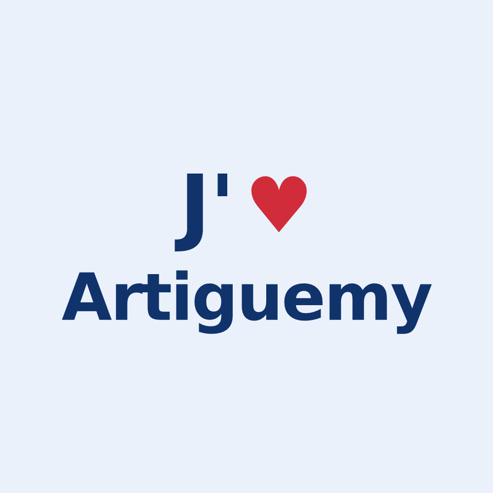 Sticker personnalisé Artiguemy — design J'aime Artiguemy