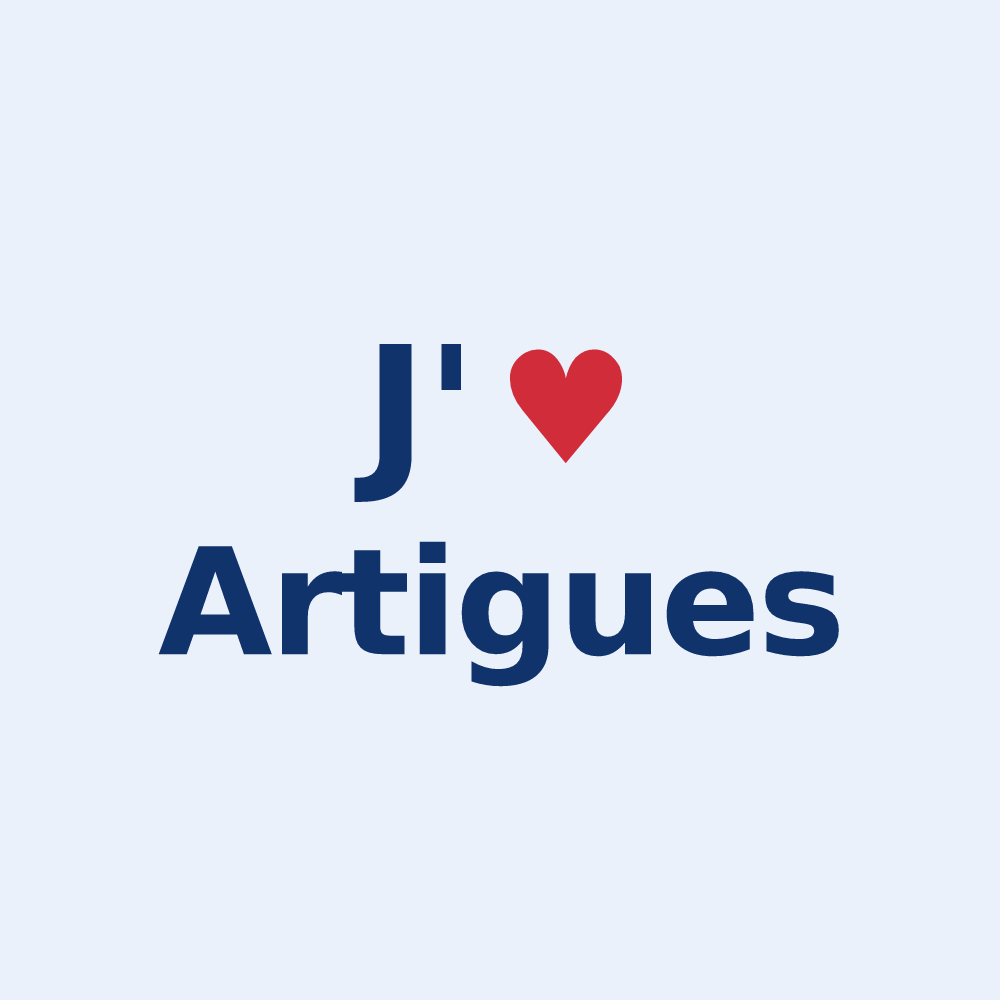 Sticker personnalisé Artigues — design J'aime Artigues