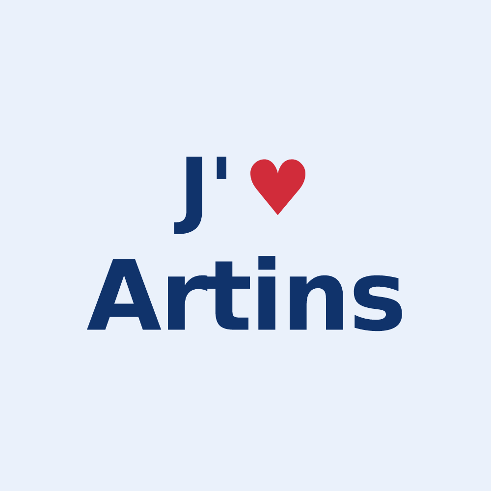 Sticker personnalisé Artins — design J'aime Artins