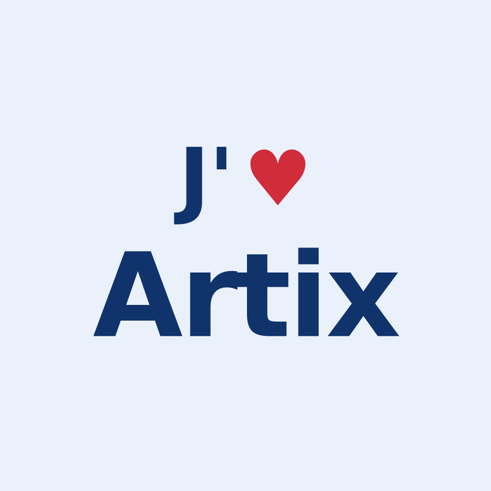 Sticker personnalisé Artix — design J'aime Artix