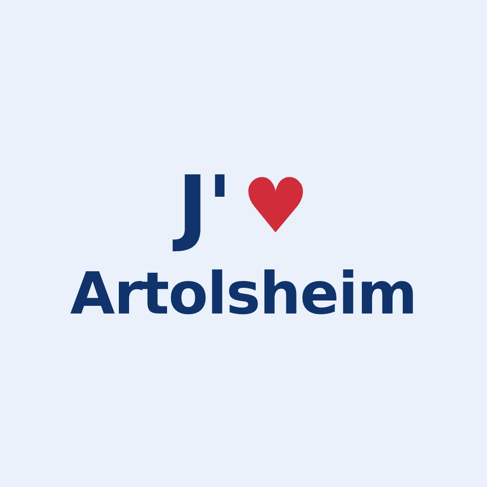 Sticker personnalisé Artolsheim — design J'aime Artolsheim