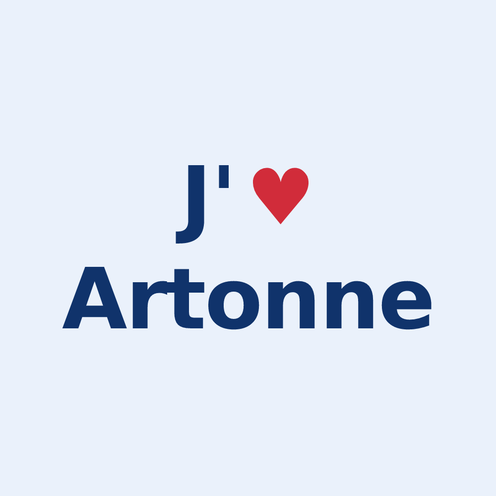 Sticker personnalisé Artonne — design J'aime Artonne
