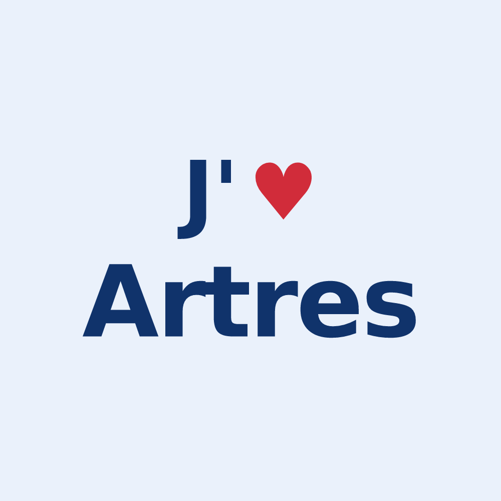 Sticker personnalisé Artres — design J'aime Artres