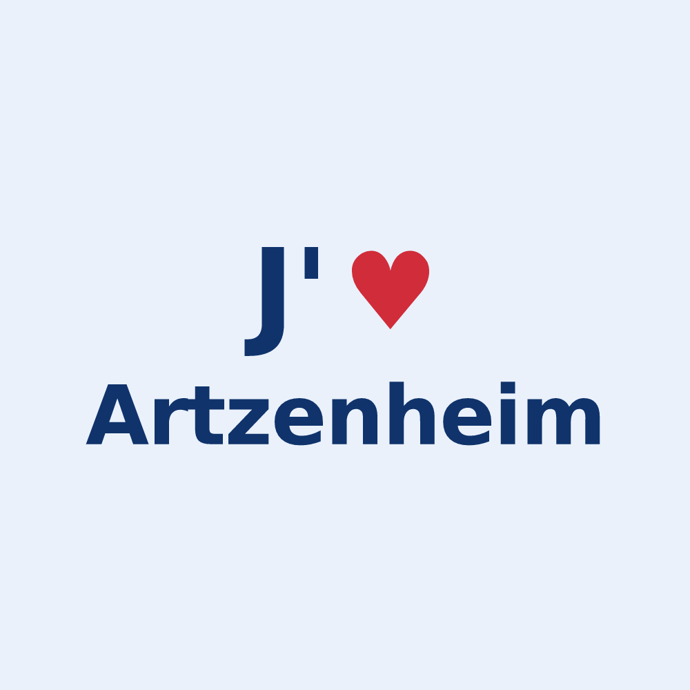 Sticker personnalisé Artzenheim — design J'aime Artzenheim