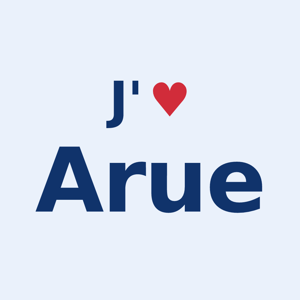 Sticker personnalisé Arue — design J'aime Arue