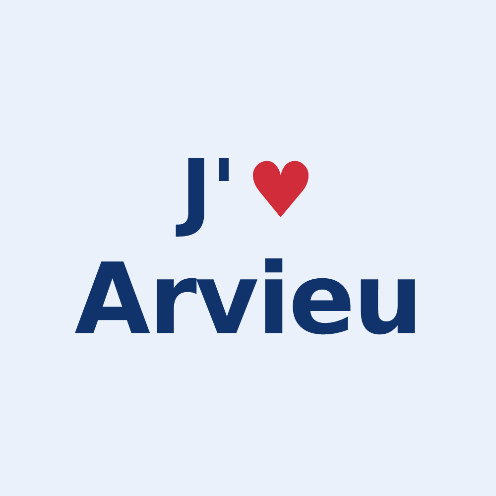 Sticker personnalisé Arvieu — design J'aime Arvieu