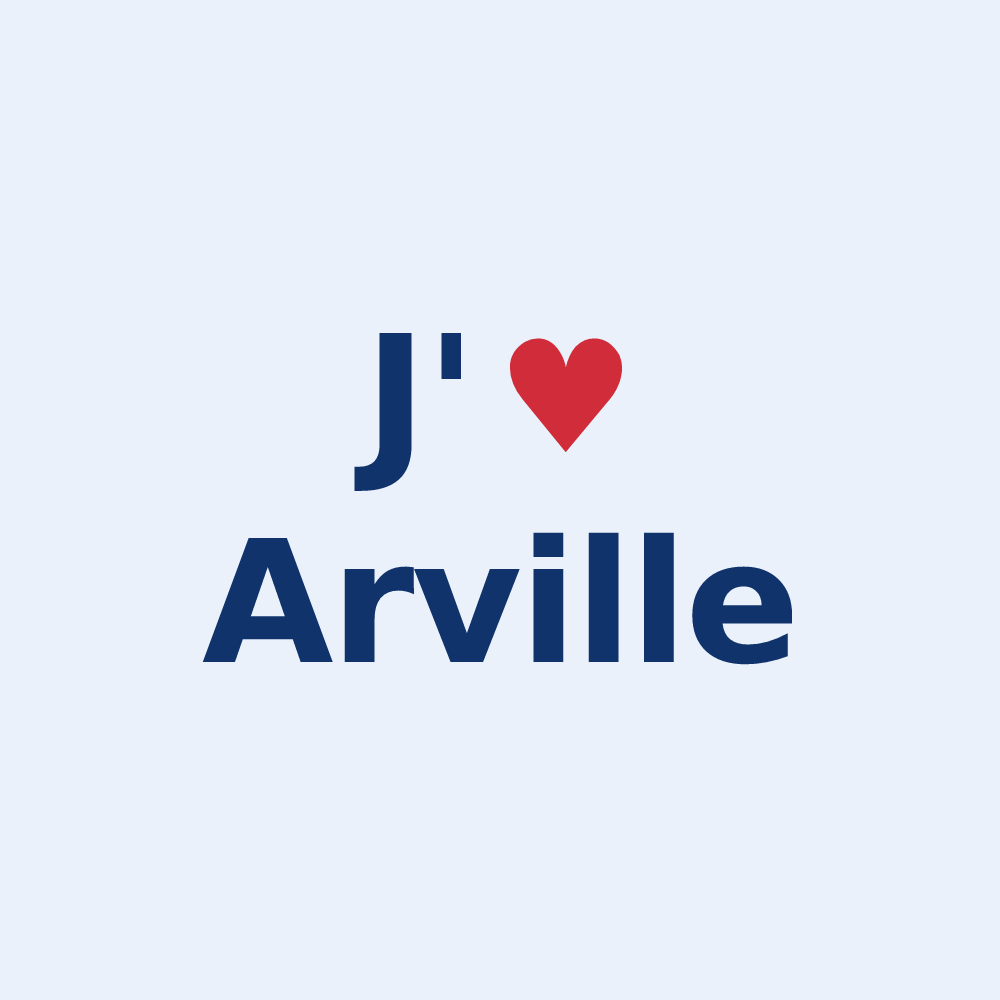 Sticker personnalisé Arville — design J'aime Arville