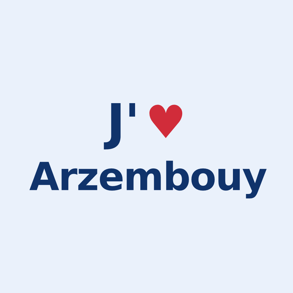 Sticker personnalisé Arzembouy — design J'aime Arzembouy