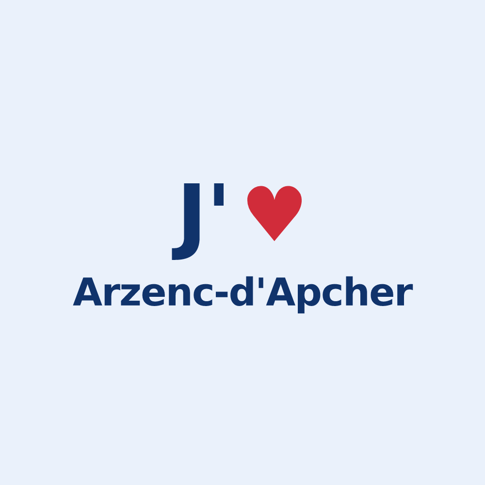 Sticker personnalisé Arzenc-d'Apcher — design J'aime Arzenc-d'Apcher