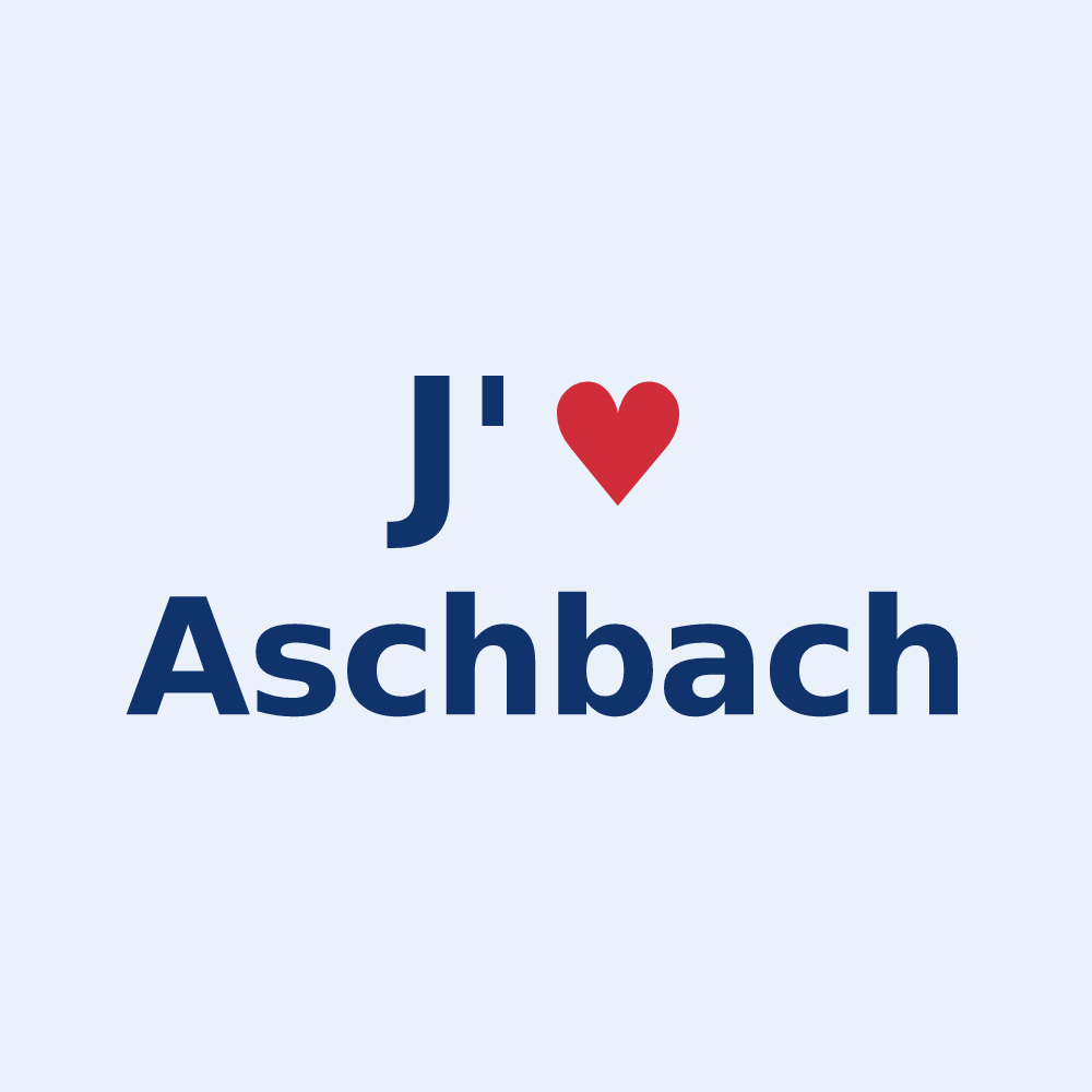 Sticker personnalisé Aschbach — design J'aime Aschbach