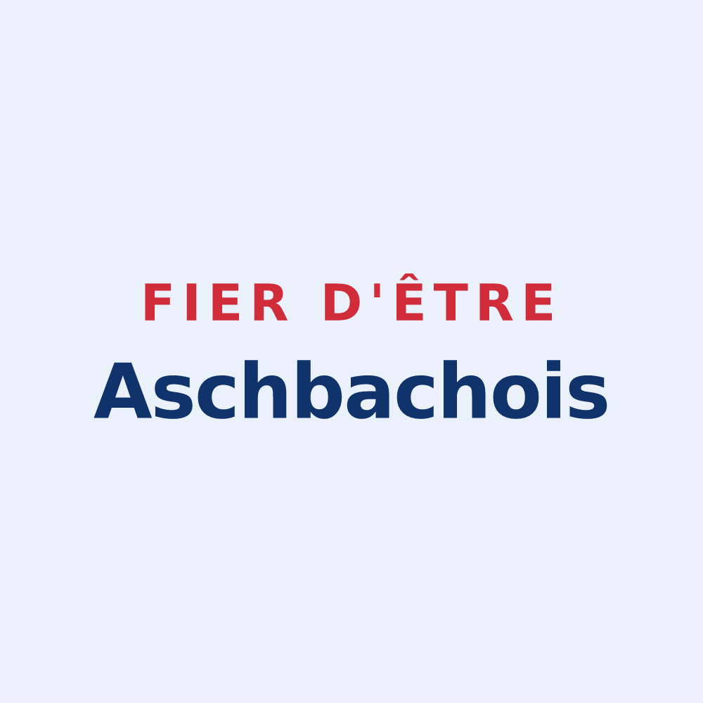 Sticker « Fier d'être Aschbachois » — design pour Aschbach