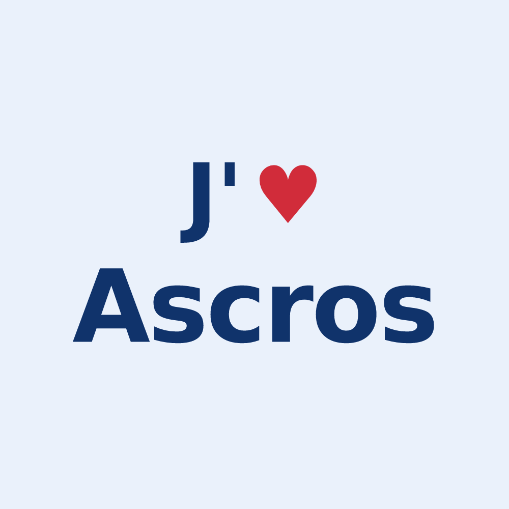 Sticker personnalisé Ascros — design J'aime Ascros