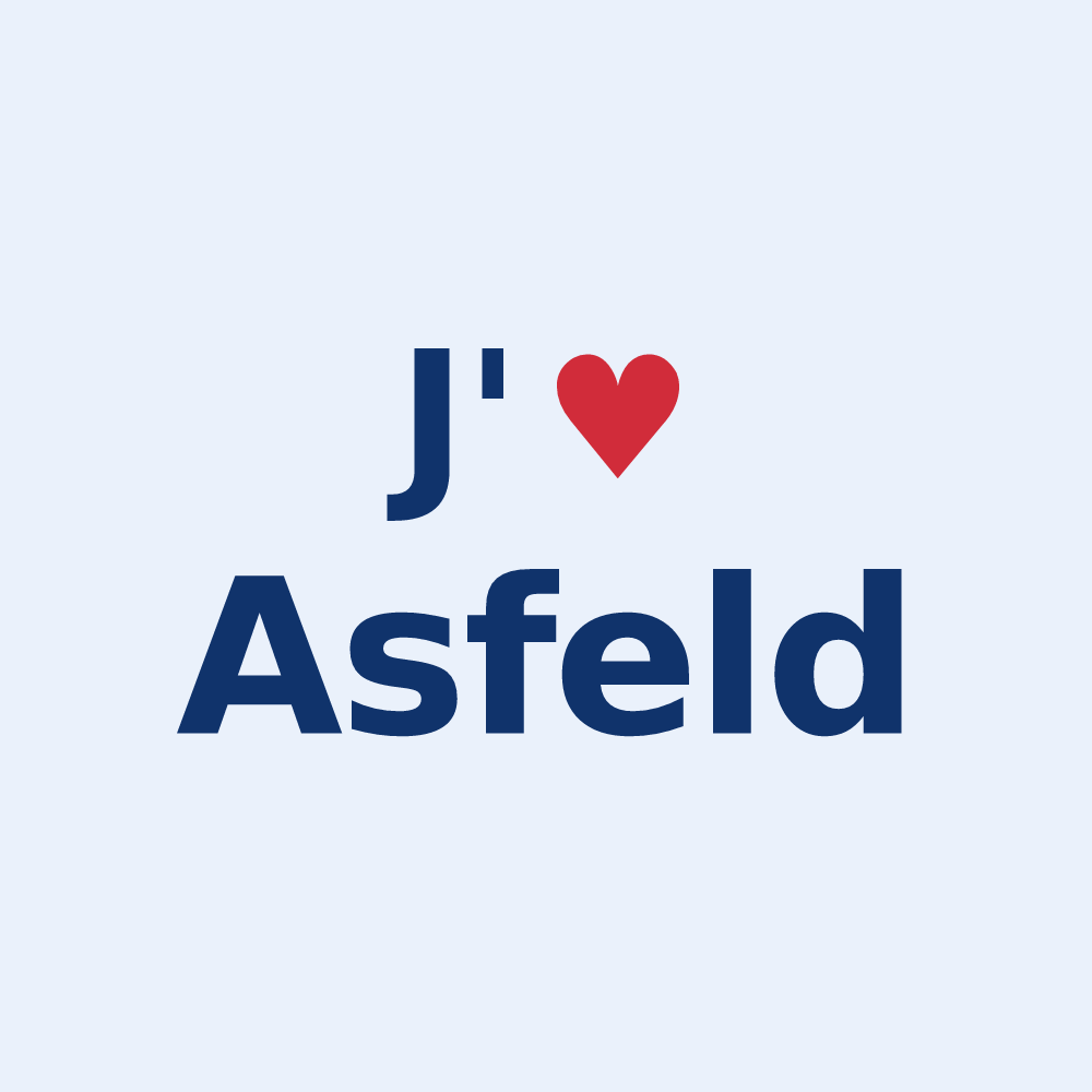Sticker personnalisé Asfeld — design J'aime Asfeld