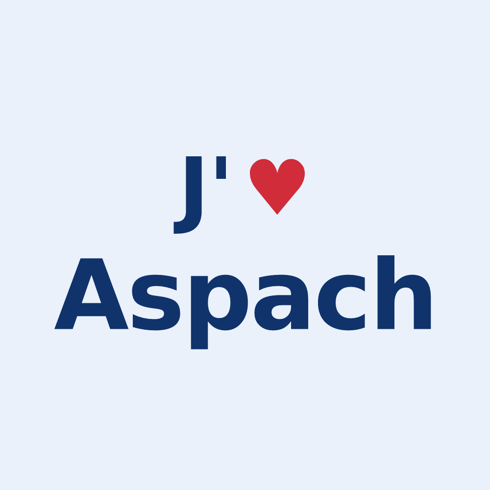 Sticker personnalisé Aspach — design J'aime Aspach