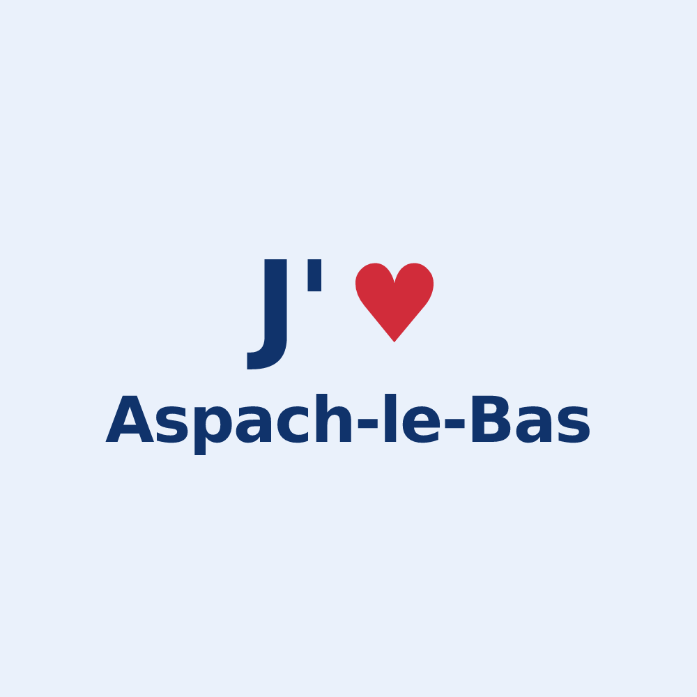 Sticker personnalisé Aspach-le-Bas — design J'aime Aspach-le-Bas