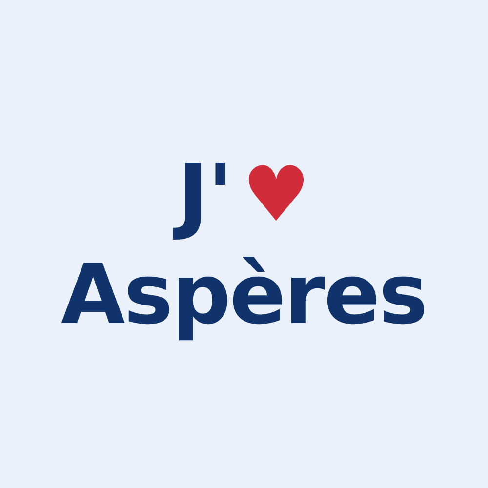 Sticker personnalisé Aspères — design J'aime Aspères