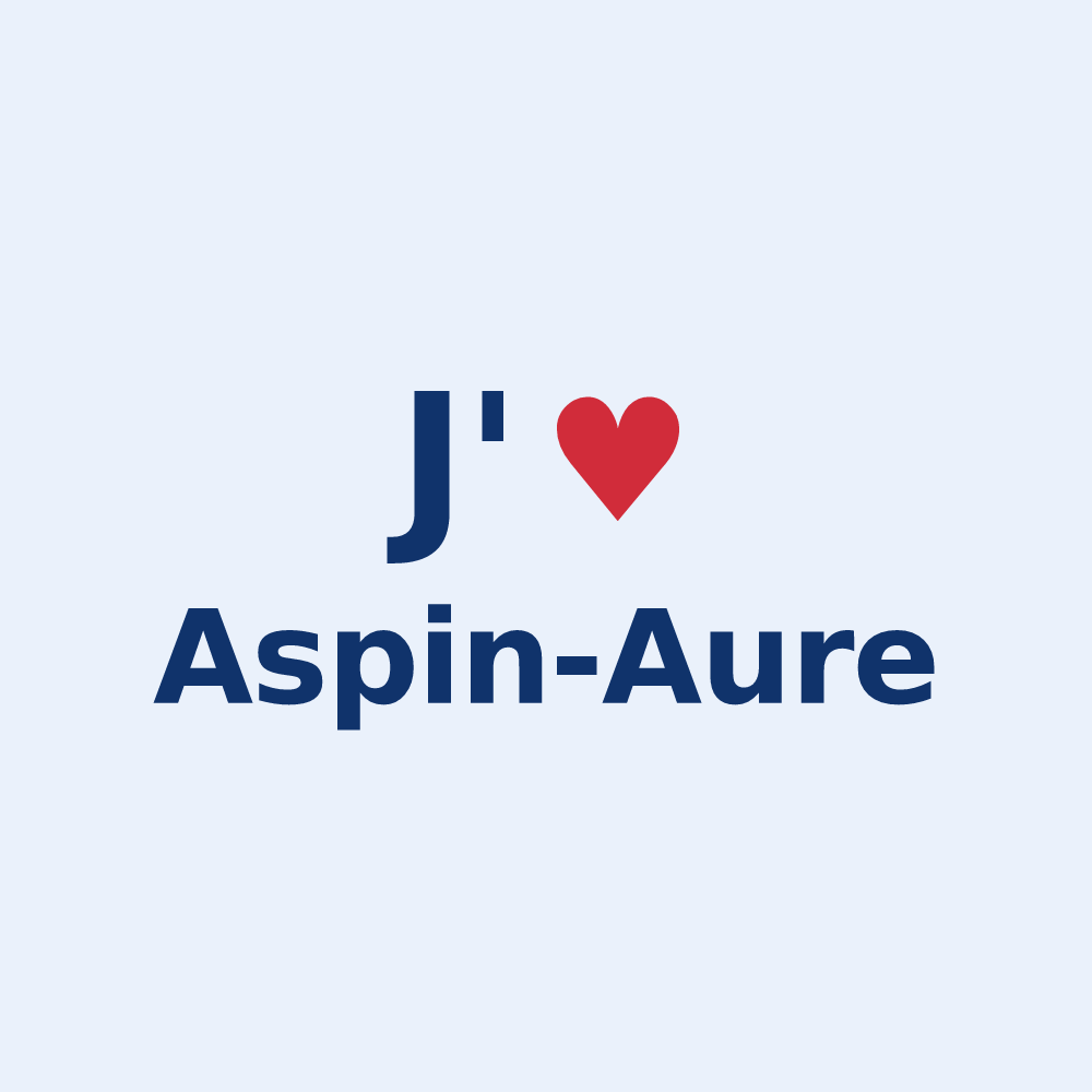 Sticker personnalisé Aspin-Aure — design J'aime Aspin-Aure