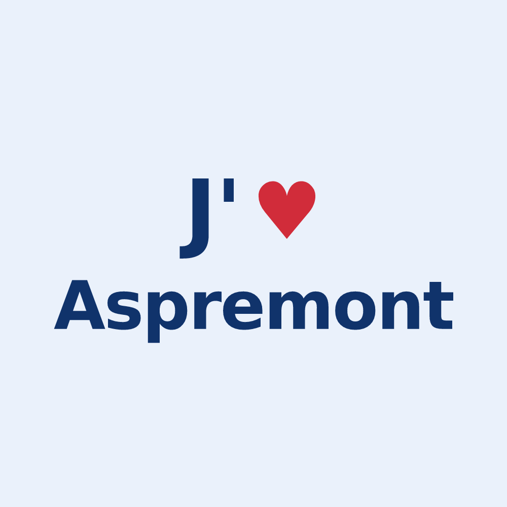 Sticker personnalisé Aspremont — design J'aime Aspremont