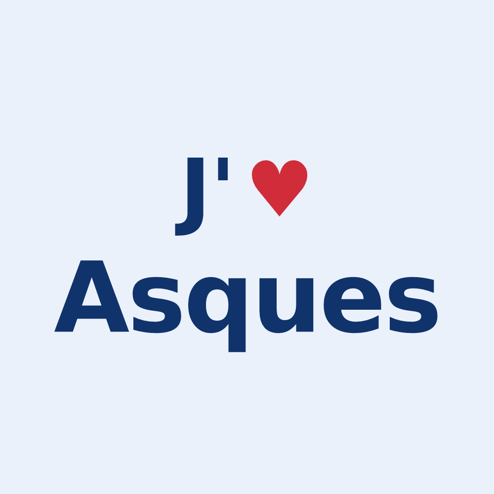Sticker personnalisé Asques — design J'aime Asques