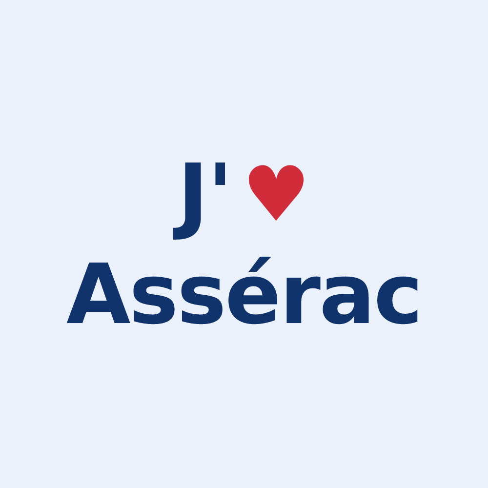 Sticker personnalisé Assérac — design J'aime Assérac