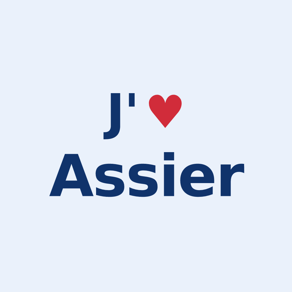 Sticker personnalisé Assier — design J'aime Assier