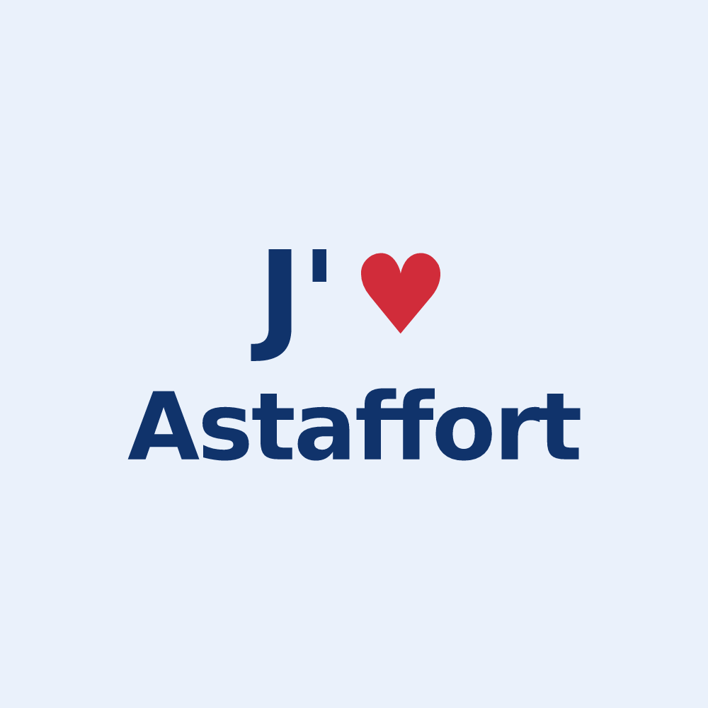 Sticker personnalisé Astaffort — design J'aime Astaffort