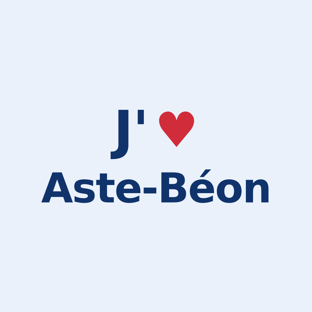 Sticker personnalisé Aste-Béon — design J'aime Aste-Béon