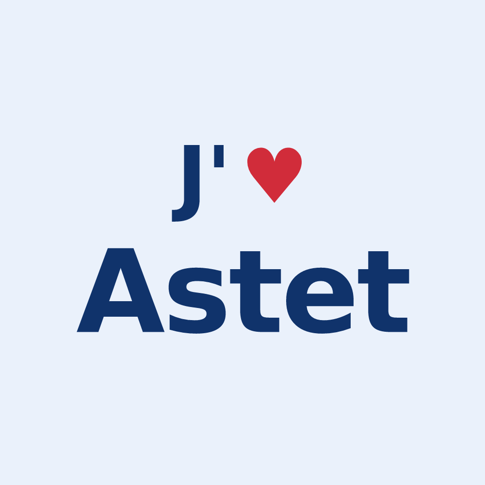 Sticker personnalisé Astet — design J'aime Astet