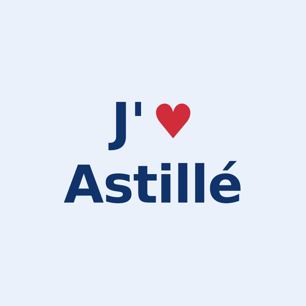 Sticker personnalisé Astillé — design J'aime Astillé