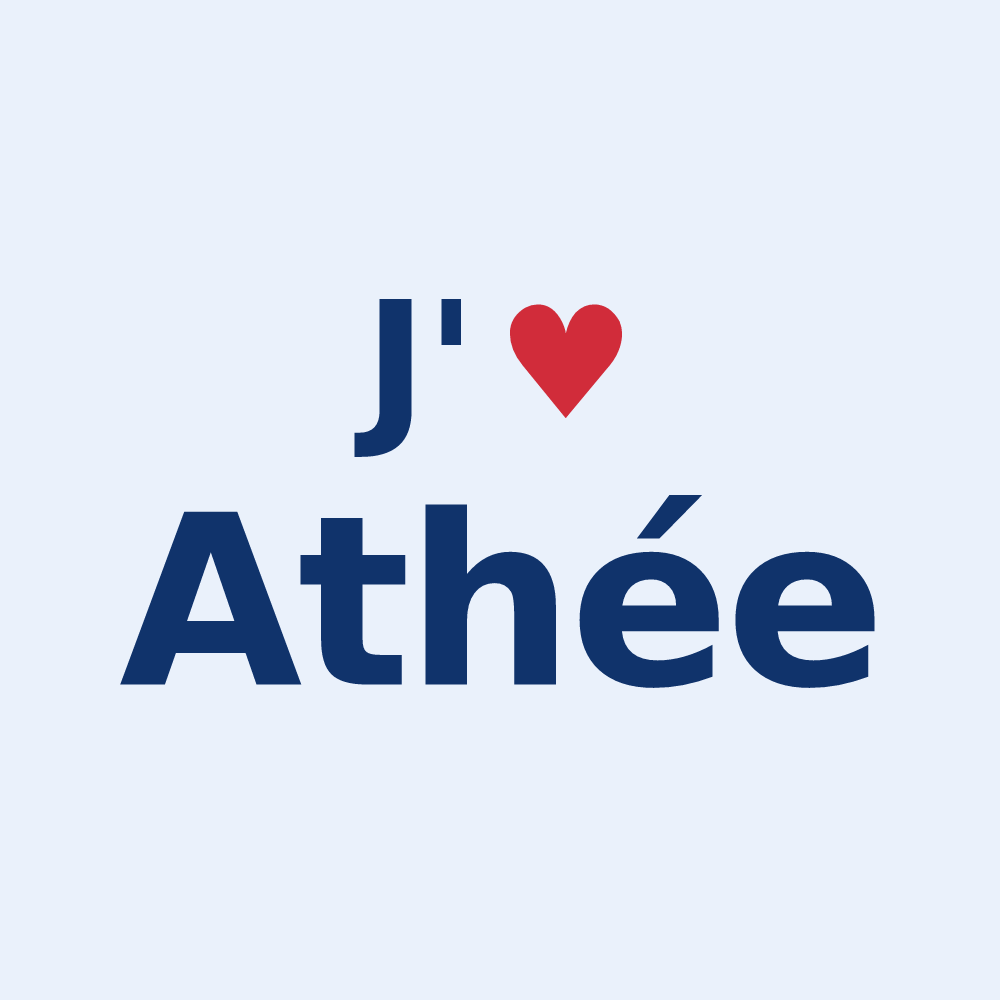 Sticker personnalisé Athée — design J'aime Athée