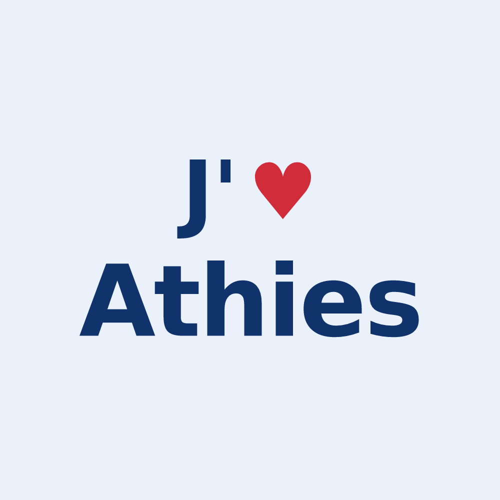 Sticker personnalisé Athies — design J'aime Athies