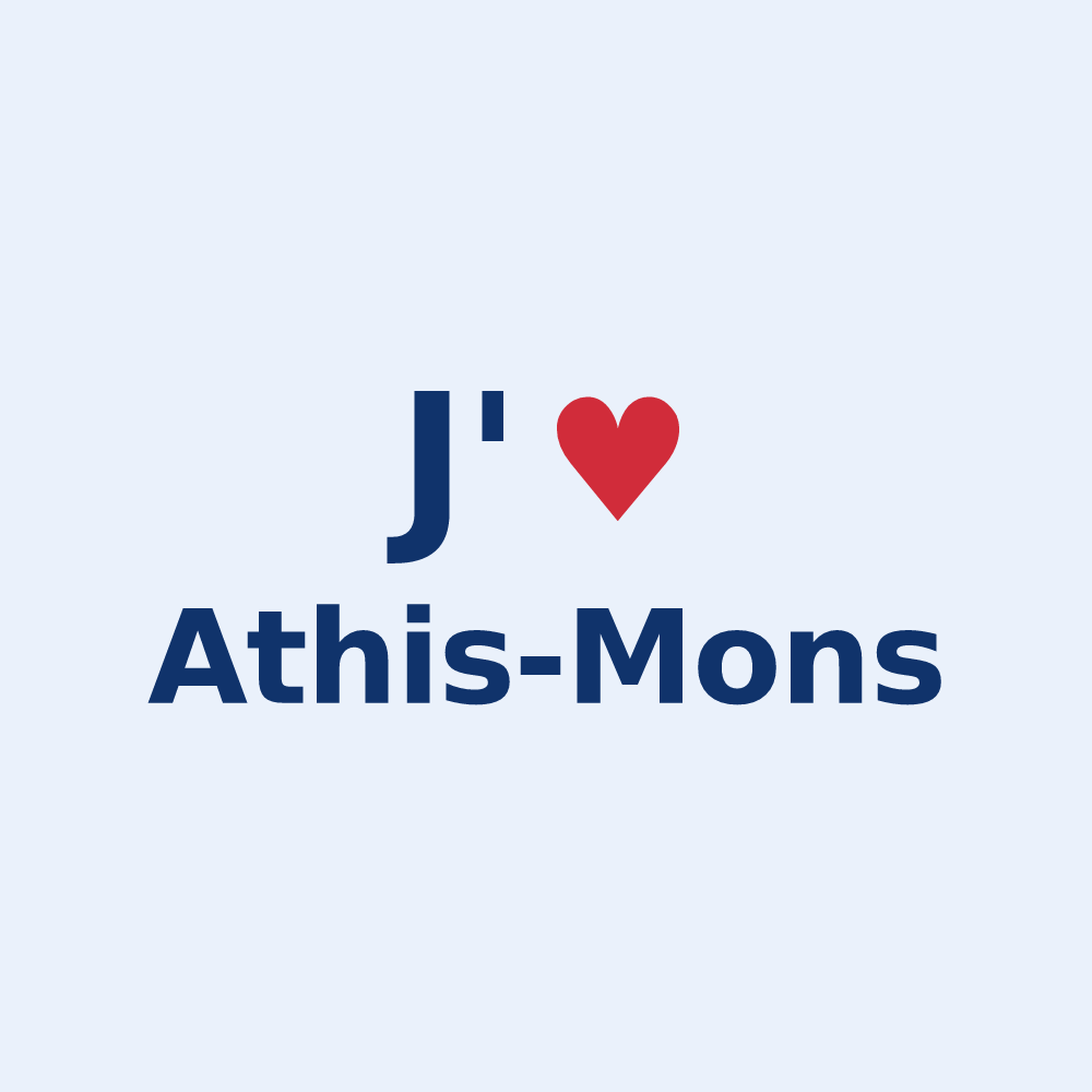 Sticker personnalisé Athis-Mons — design J'aime Athis-Mons