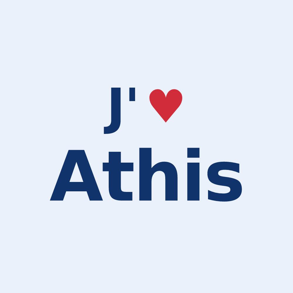Sticker personnalisé Athis — design J'aime Athis