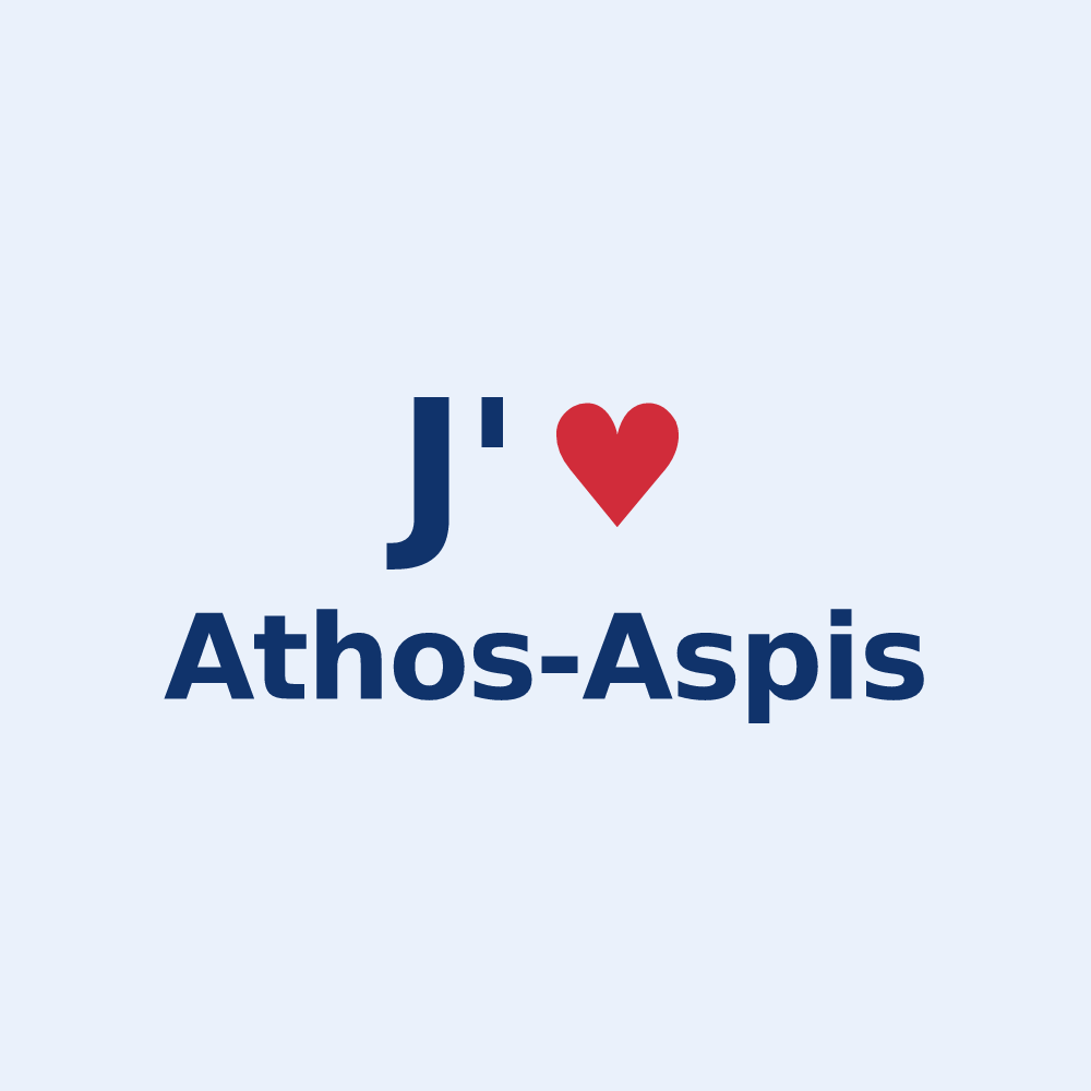 Sticker personnalisé Athos-Aspis — design J'aime Athos-Aspis