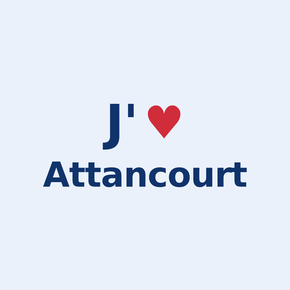 Sticker personnalisé Attancourt — design J'aime Attancourt