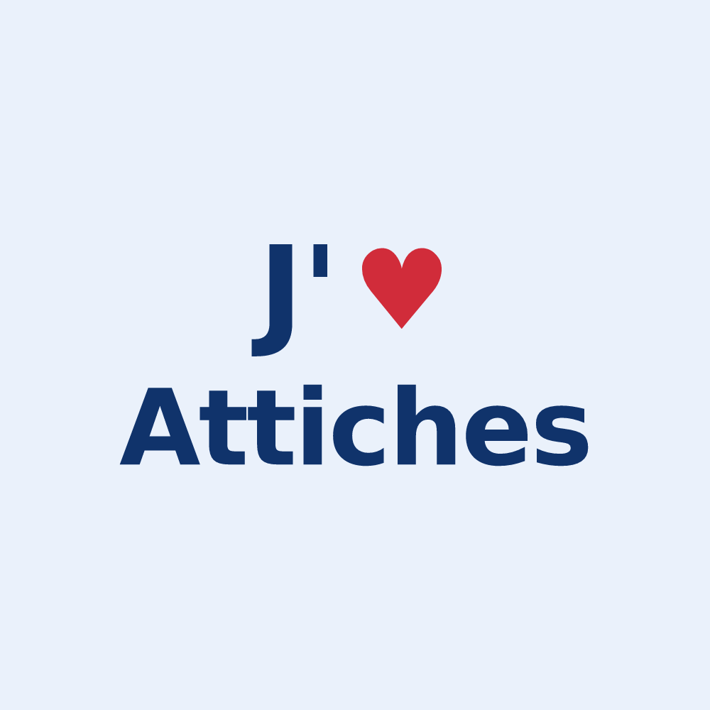 Sticker personnalisé Attiches — design J'aime Attiches