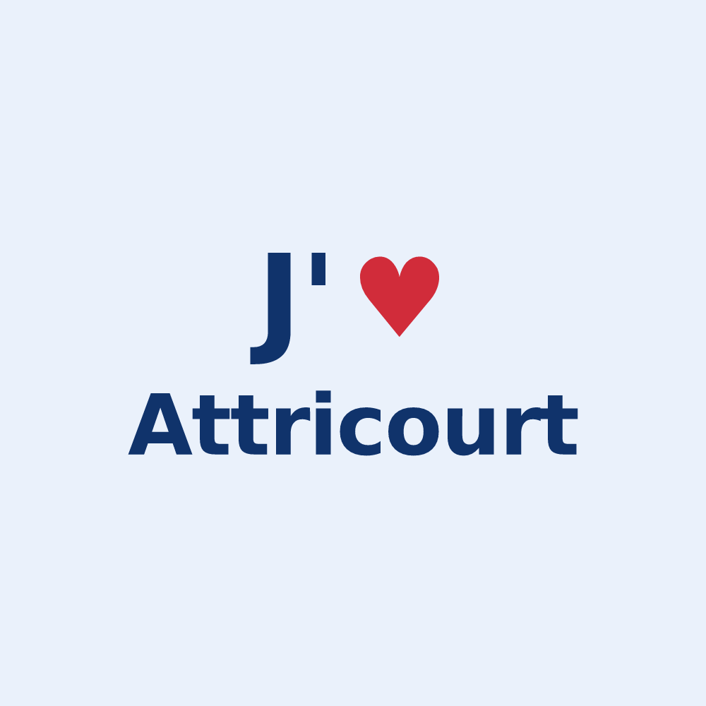 Sticker personnalisé Attricourt — design J'aime Attricourt