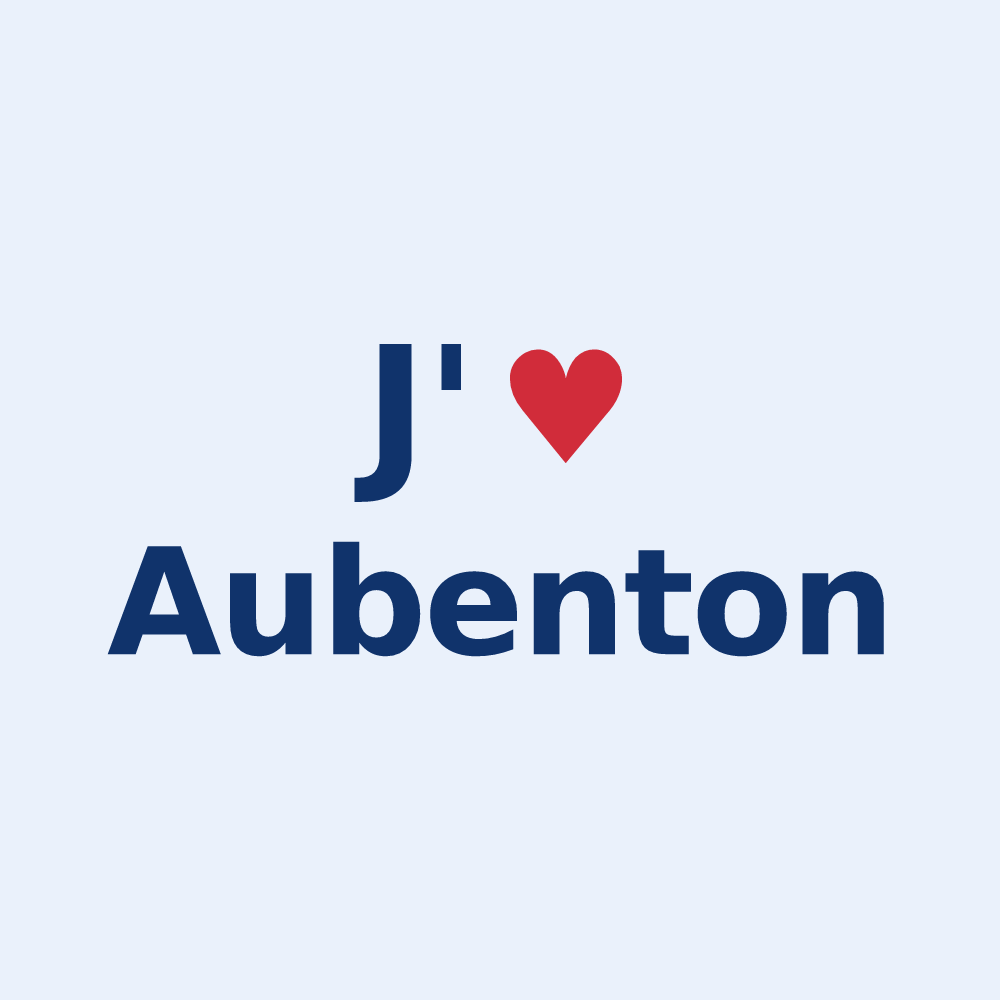 Sticker personnalisé Aubenton — design J'aime Aubenton