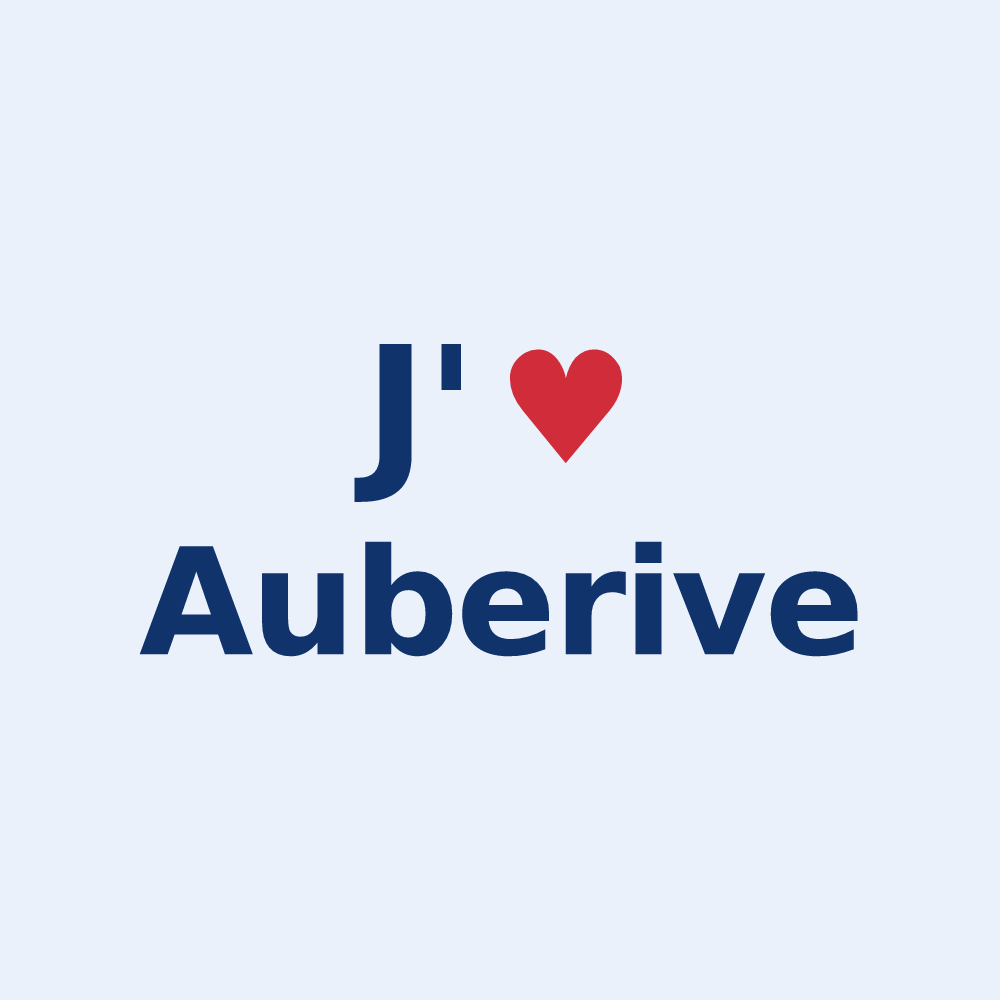 Sticker personnalisé Auberive — design J'aime Auberive