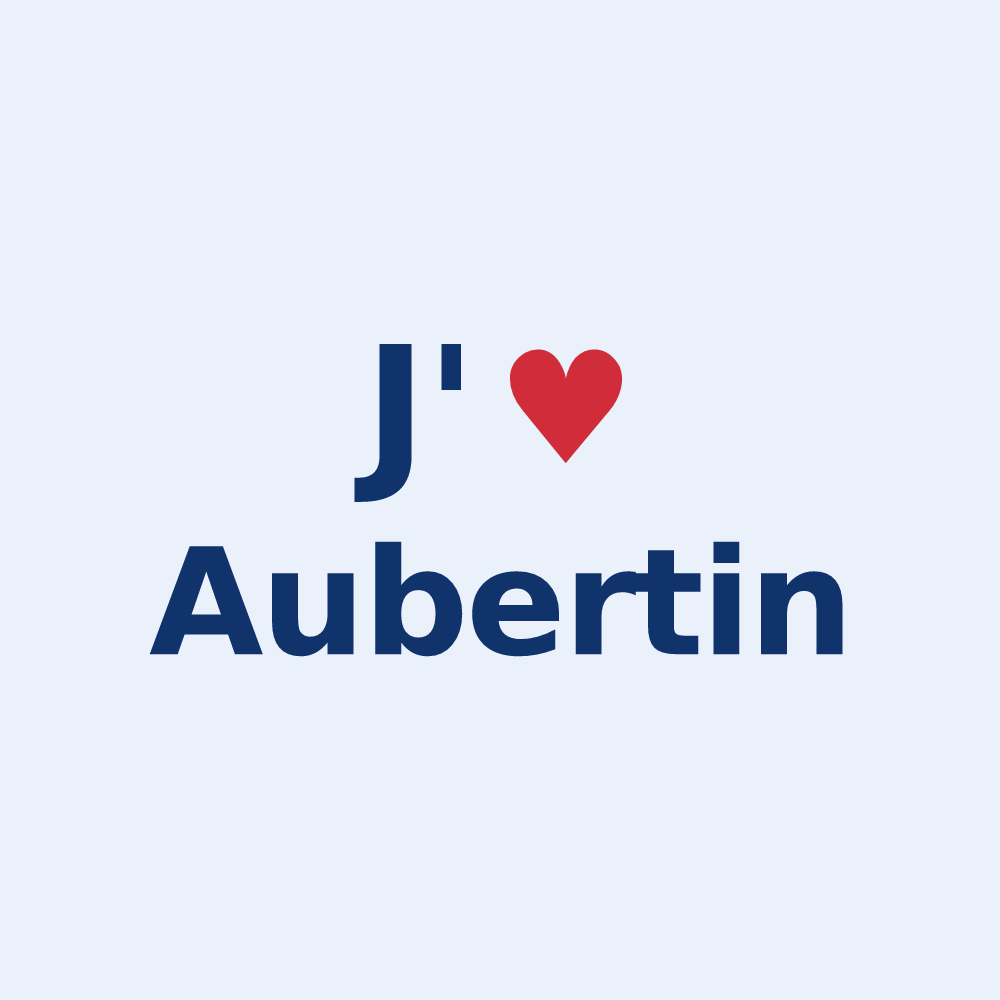 Sticker personnalisé Aubertin — design J'aime Aubertin