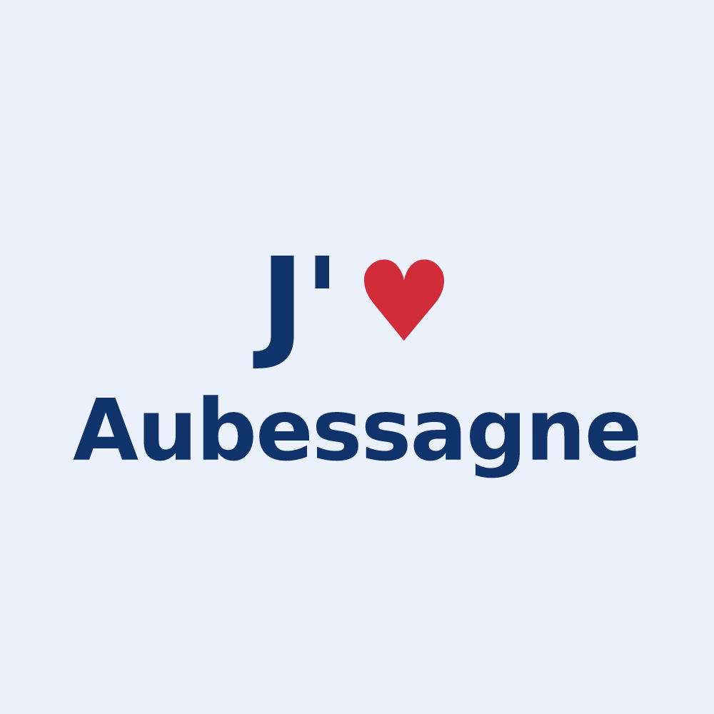 Sticker personnalisé Aubessagne — design J'aime Aubessagne