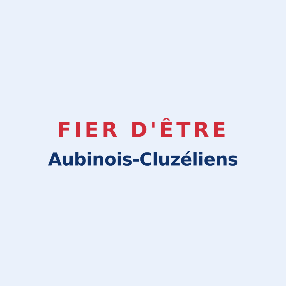 Sticker « Fier d'être Aubinois-Cluzéliens » — design pour Aubigny-Les Clouzeaux