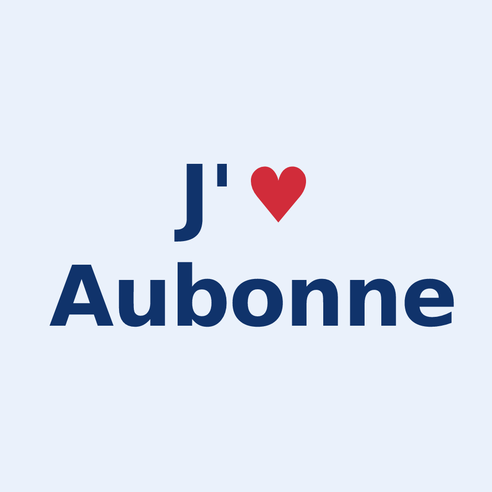 Sticker personnalisé Aubonne — design J'aime Aubonne