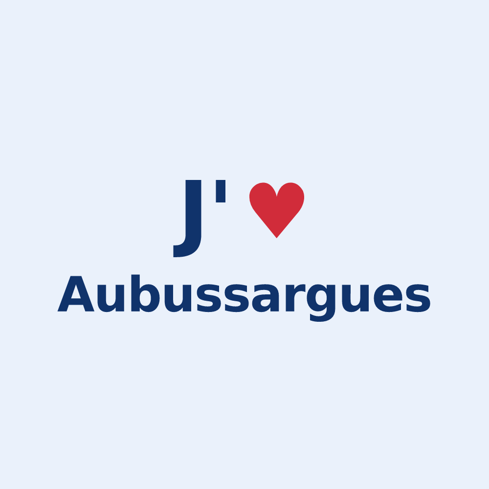 Sticker personnalisé Aubussargues — design J'aime Aubussargues