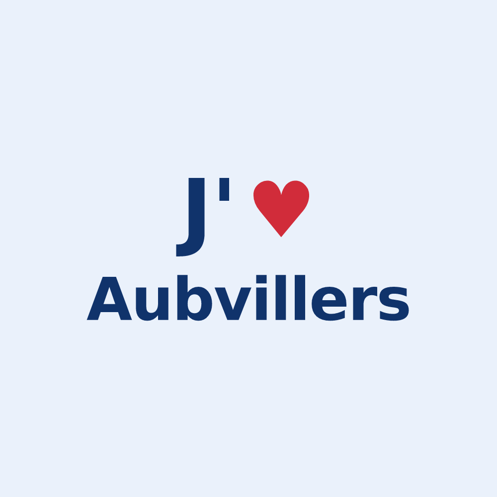 Sticker personnalisé Aubvillers — design J'aime Aubvillers