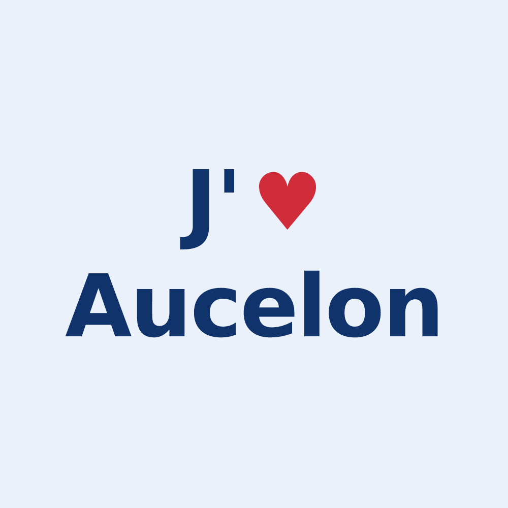 Sticker personnalisé Aucelon — design J'aime Aucelon