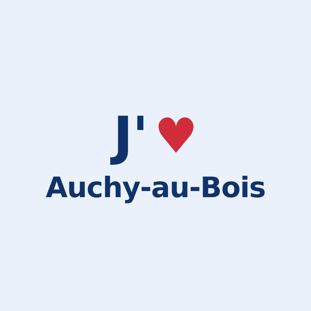 Sticker personnalisé Auchy-au-Bois — design J'aime Auchy-au-Bois