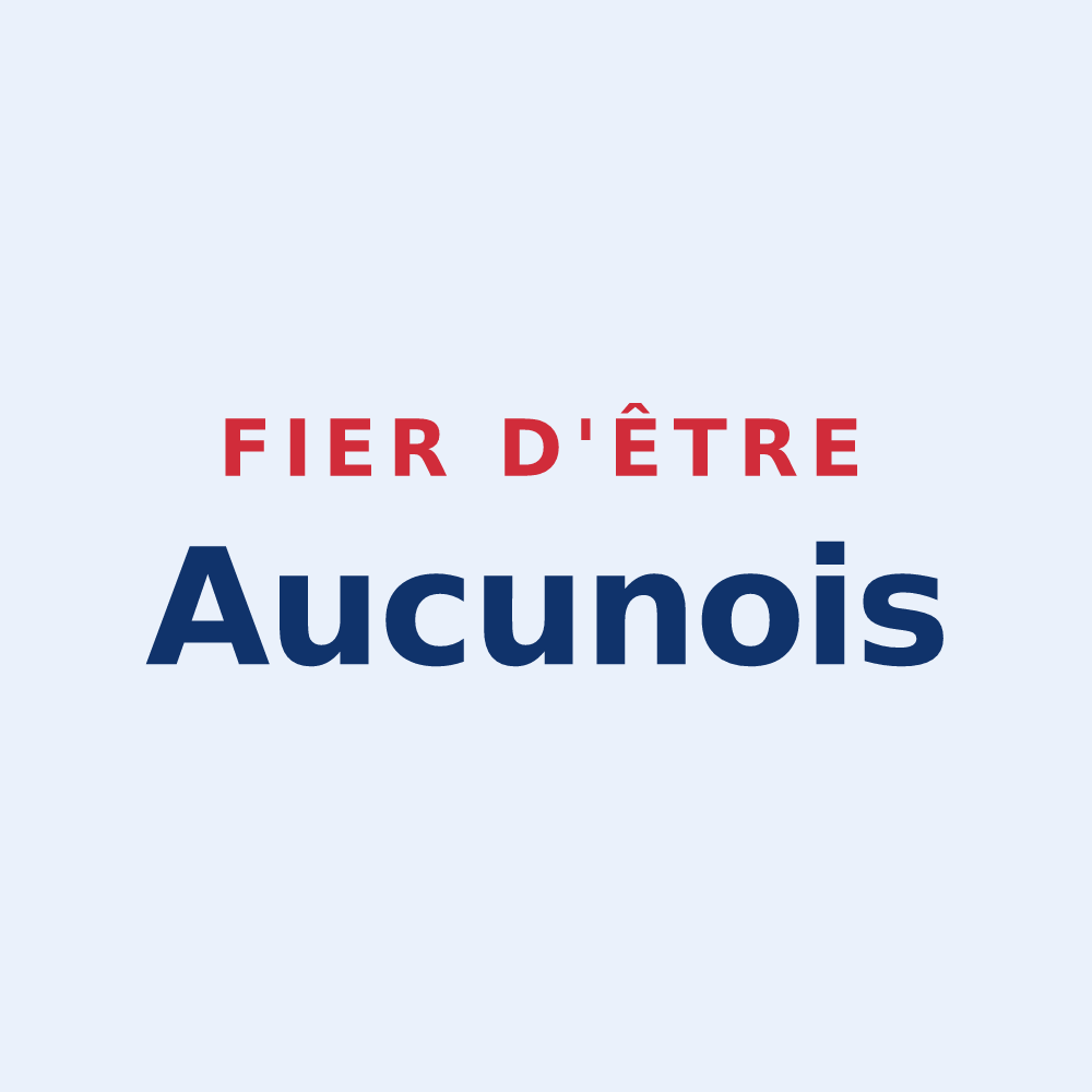 Sticker « Fier d'être Aucunois » — design pour Aucun